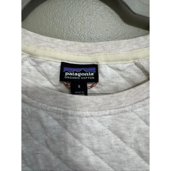 Patagonia quilted crewneck sweatshirt size small tall Excellent - Picture 3 of 5